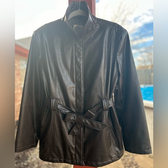 Vintage Giacca 5 Star Outerwear faux leather coat with detachable hood - Picture 4 of 7